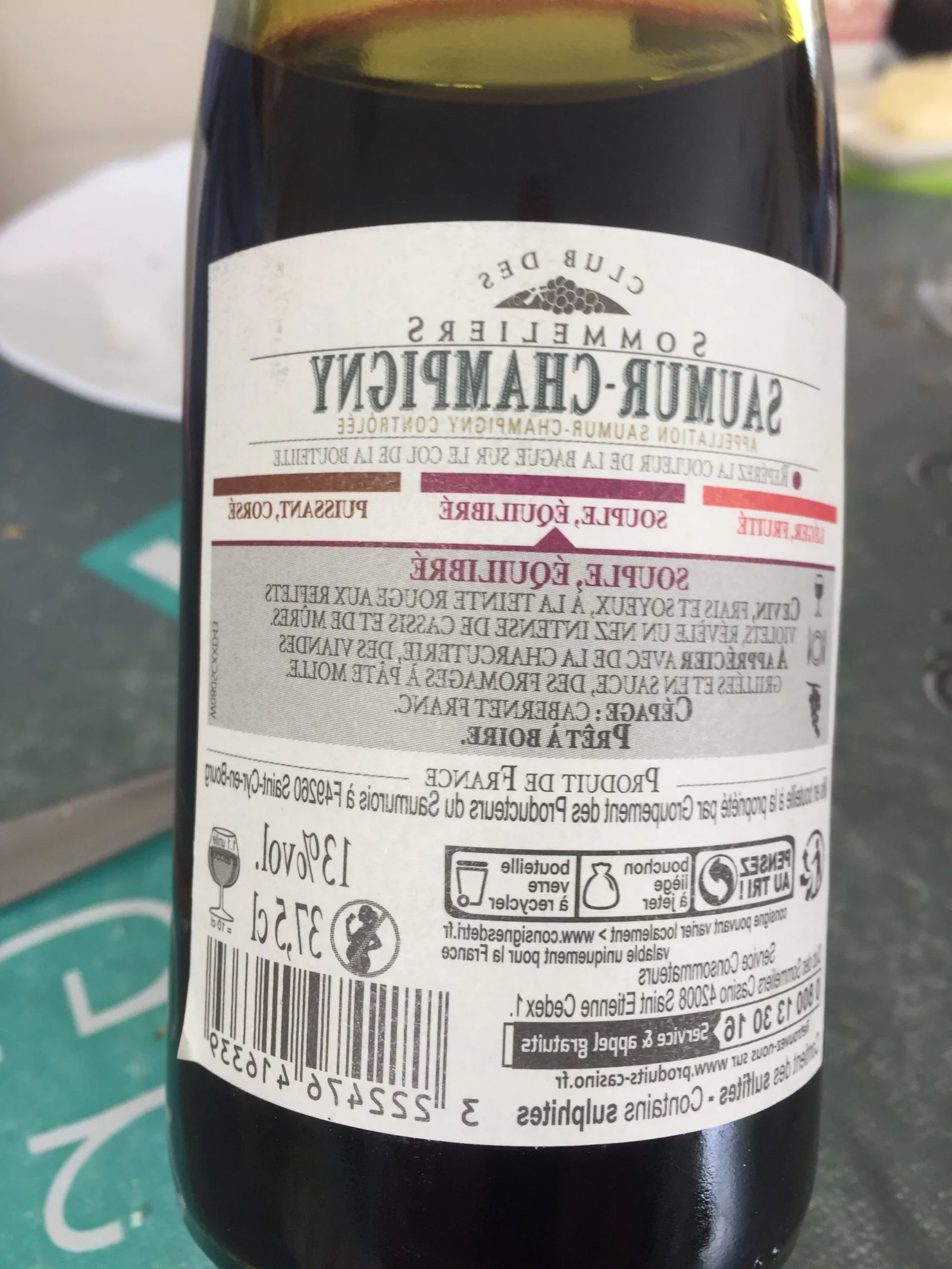 Comment boire un Saumur Champigny ?