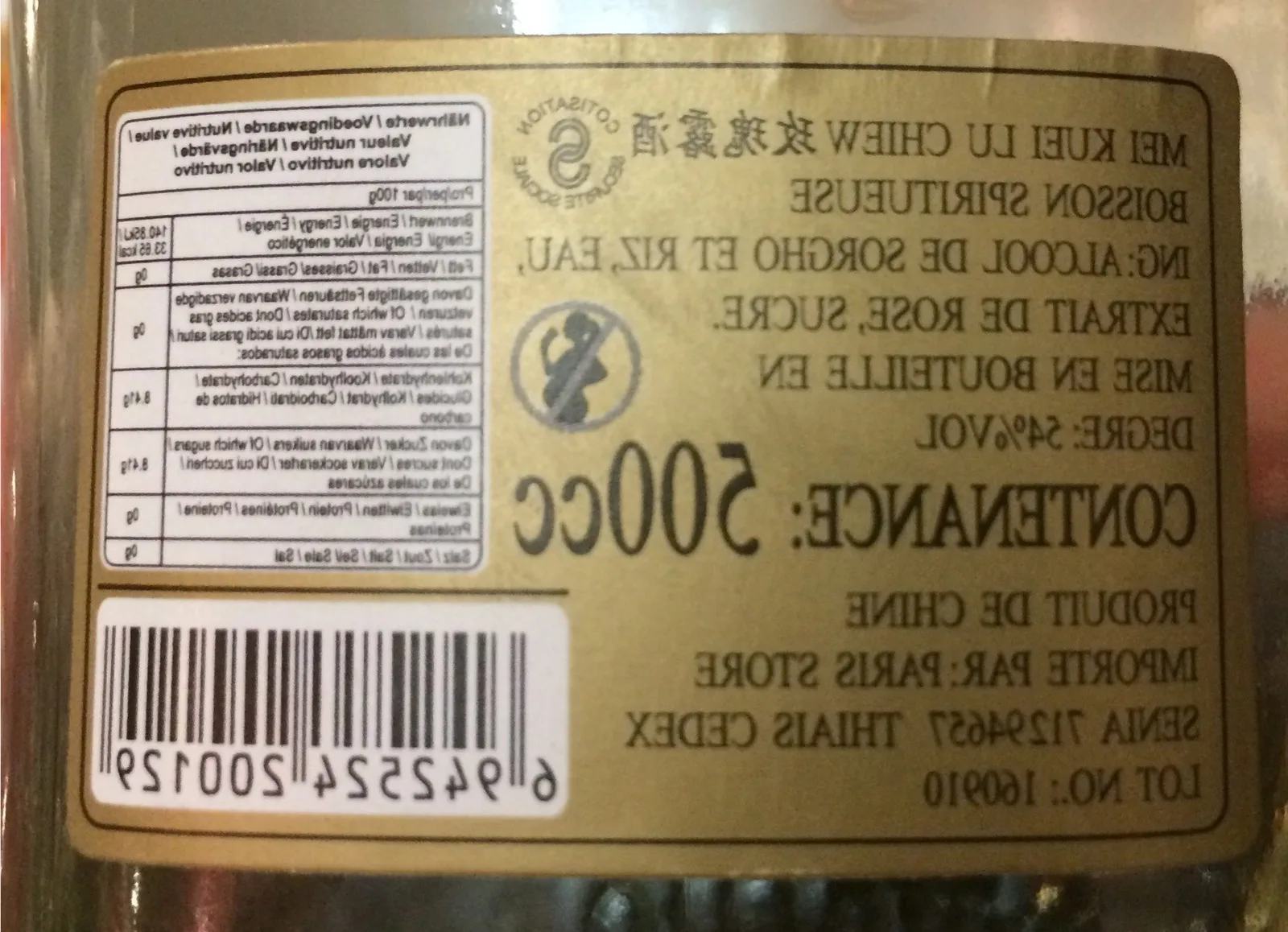 Quelle est la contenance d’une bouteille de vin ?