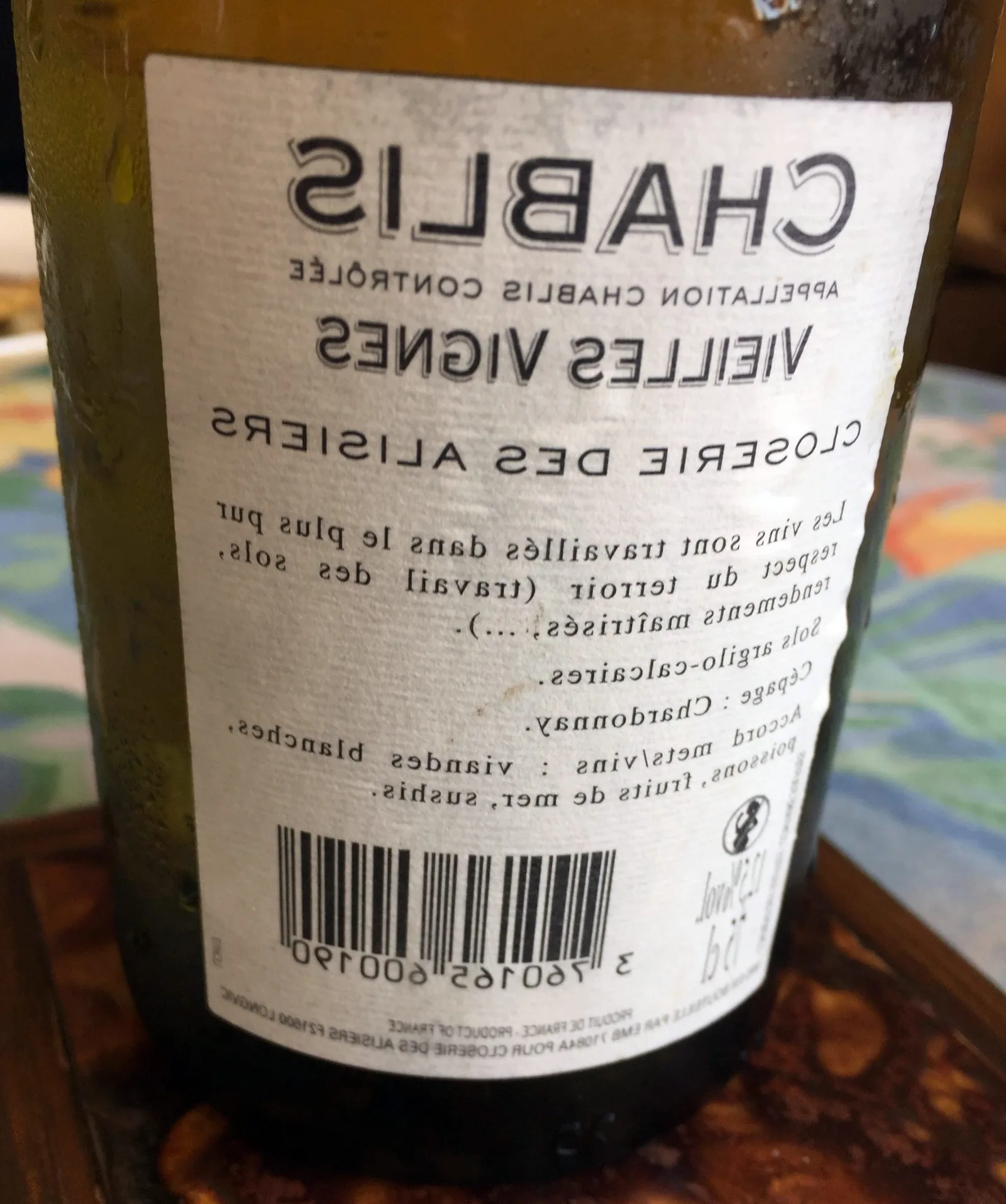 Quel est le cépage du Chablis ?