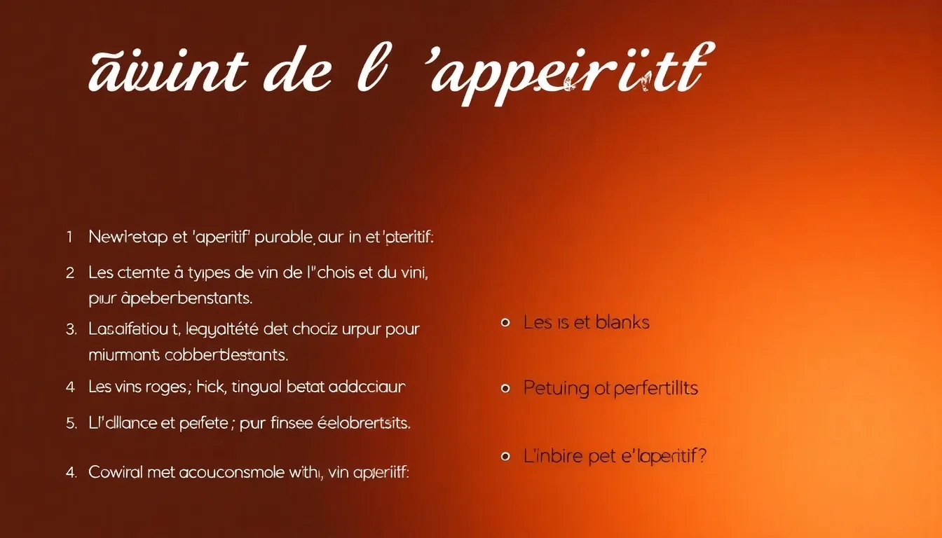 Découvrez les Meilleurs Vins pour les Apéritifs : Guide Complet pour Réussir vos Moments Conviviaux